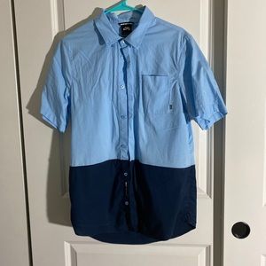 Nike SB Light blue/Navy blue casual buttonup shirt